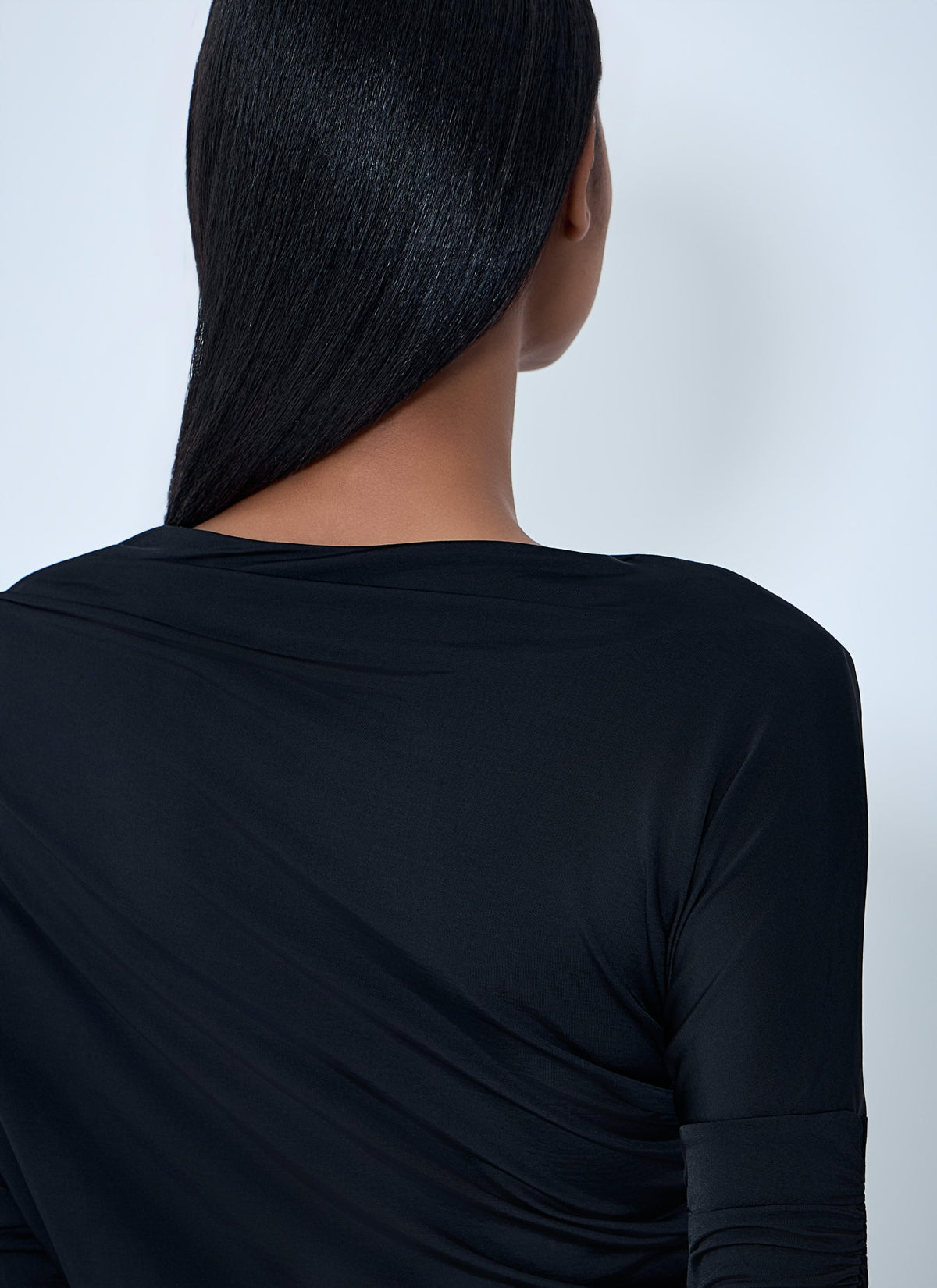 Ganni Women Draped Long Sleeve Top GANNI