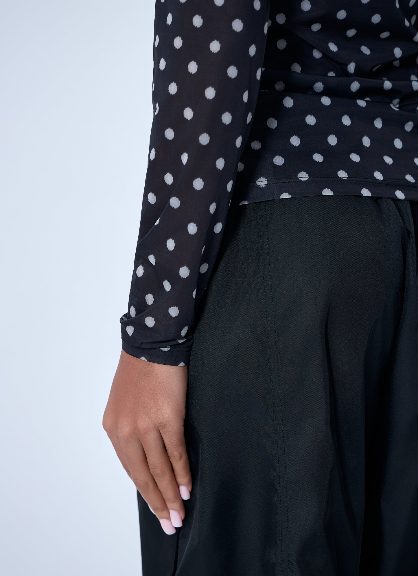 Ganni Women Printed Sheer Top GANNI