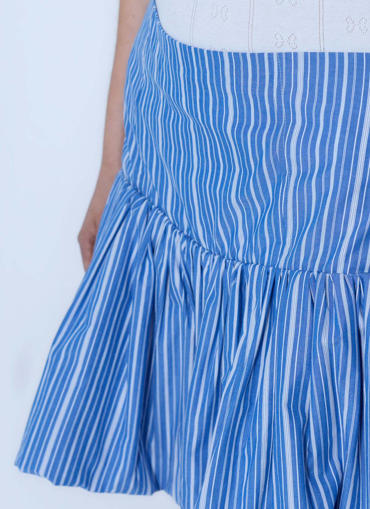 Ganni Women Stripe Cotton Mini Skirt GANNI