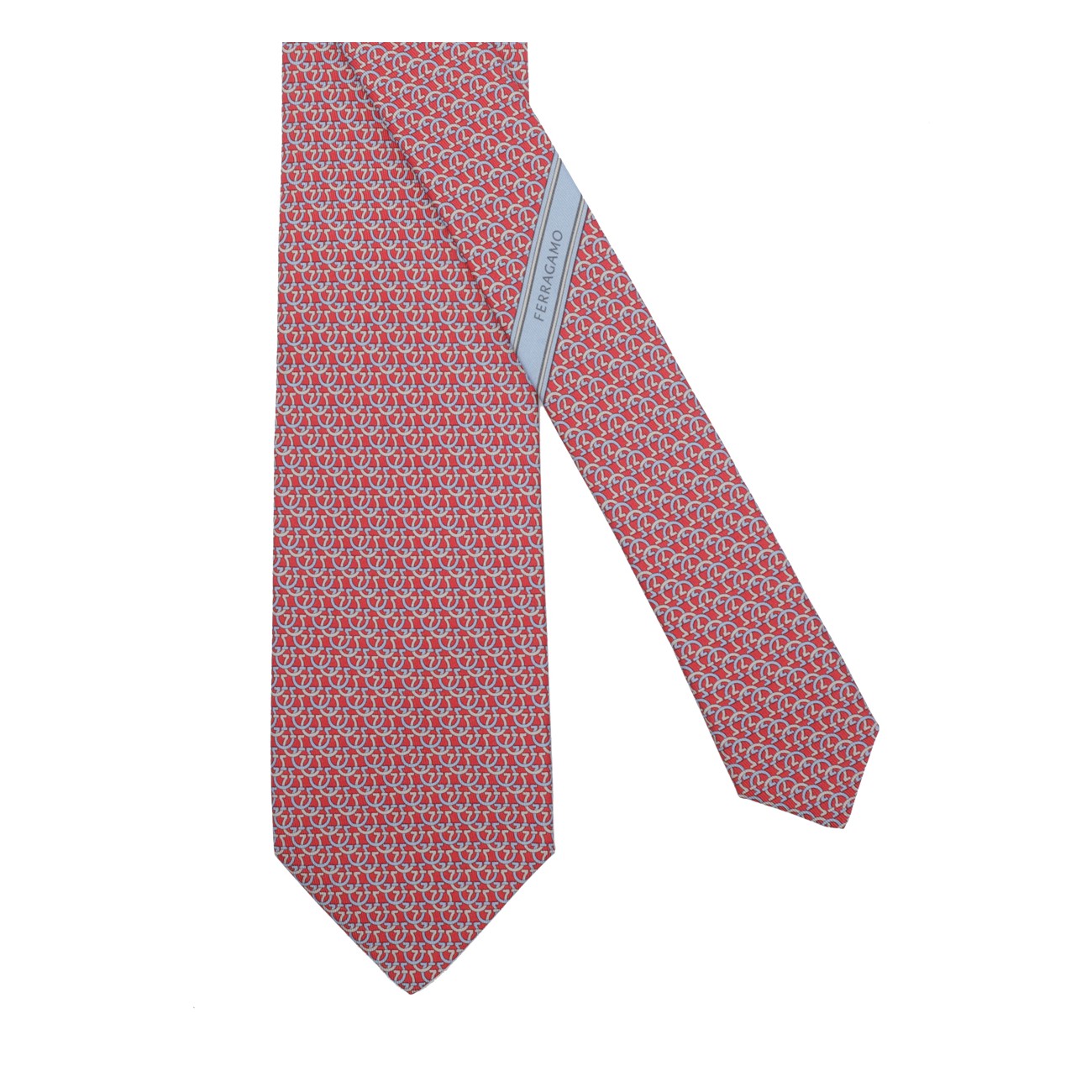 Ferragamo Men Gancini Cerchio Print Silk Tie FERRAGAMO