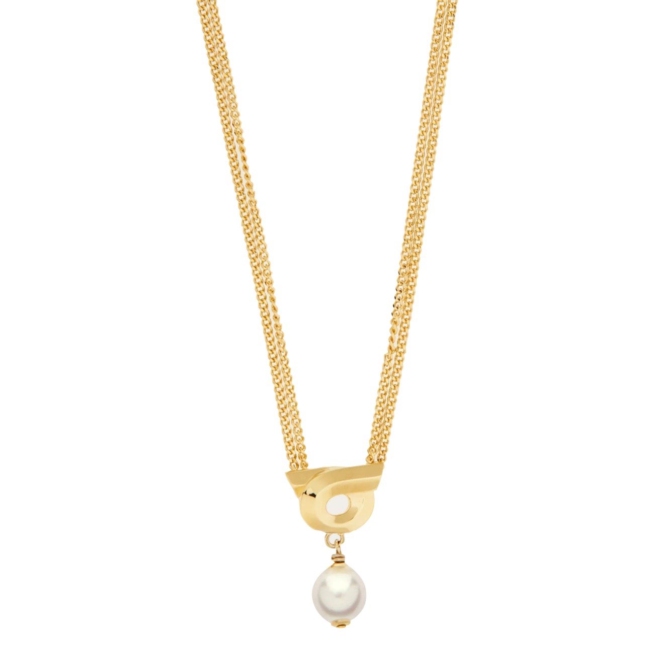 Ferragamo Women Gancini Pearl Pendant Necklace FERRAGAMO