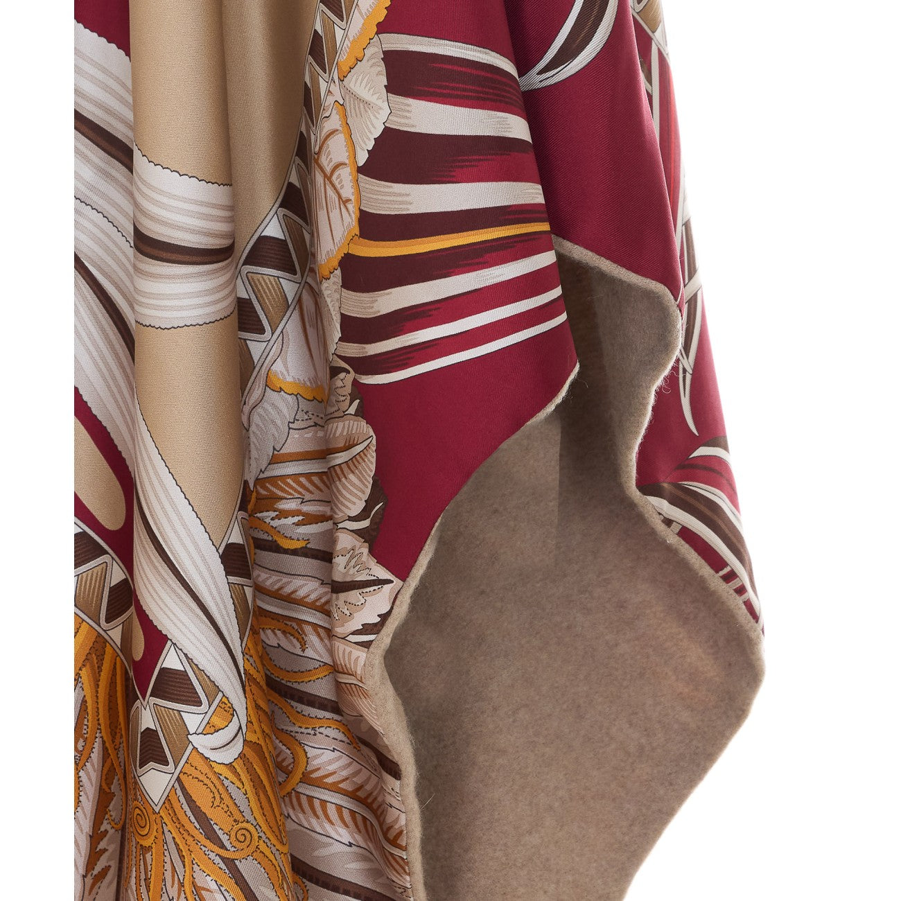 Ferragamo Women Giada Print Reversible Poncho FERRAGAMO