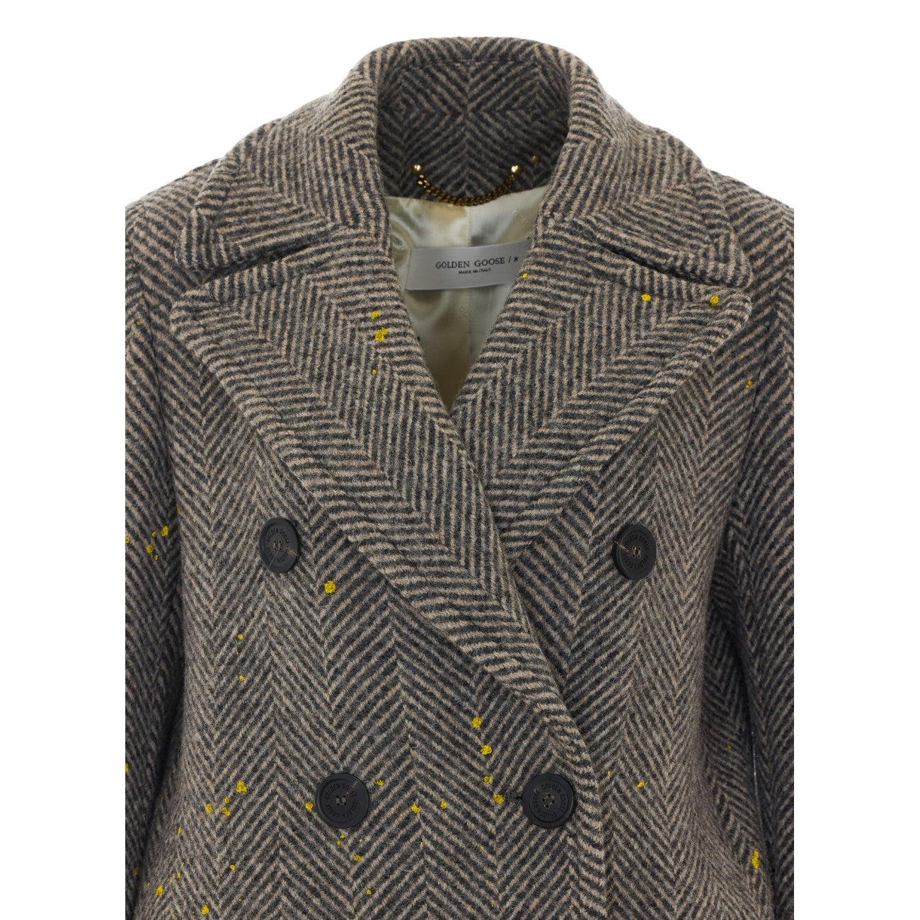 Golden Goose Women Golden Chevron Double Breasted Coat GOLDEN GOOSE