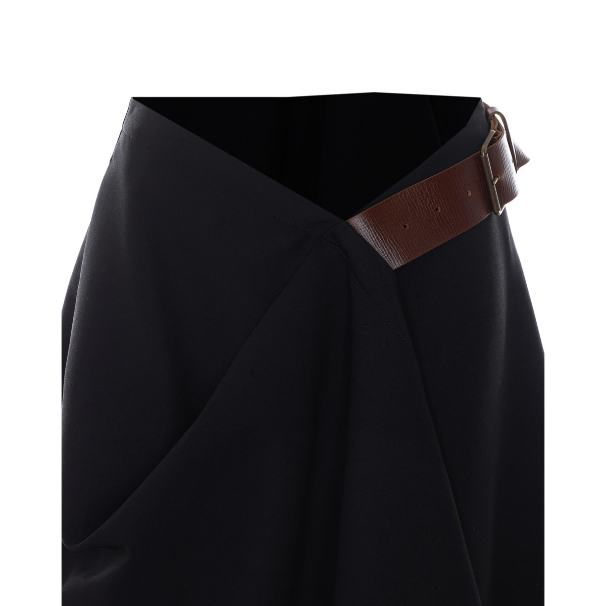 Bottega Veneta Women Grain De Poudre Asymmetrical Skirt BOTTEGA VENETA