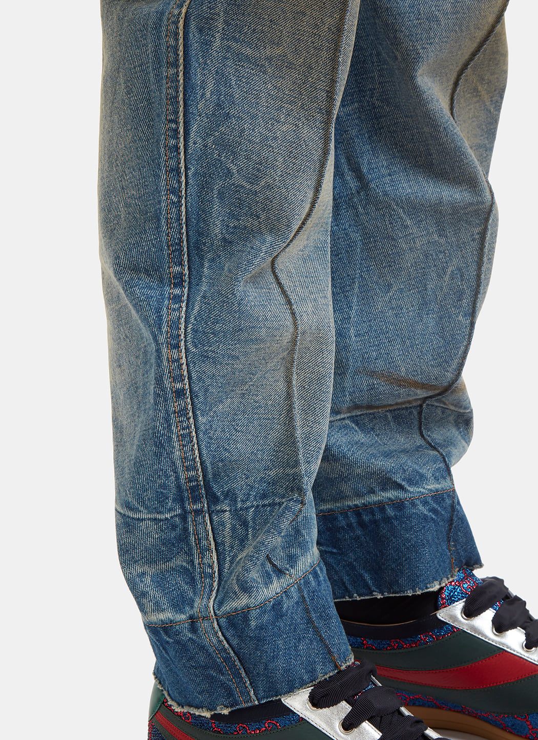 Gucci Men Distressed Stone Washed Jeans GUCCI