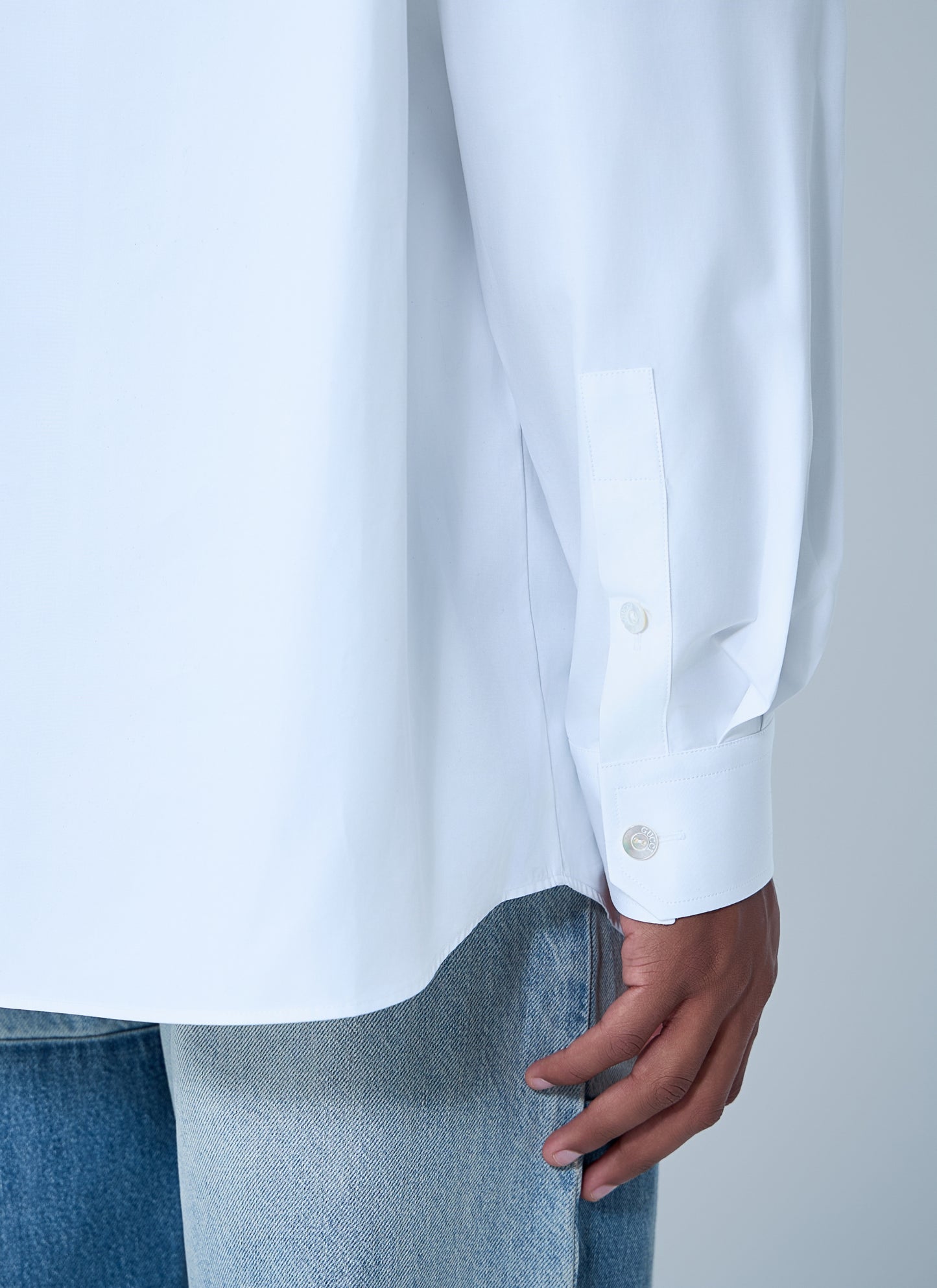 Gucci Men Logo Embroidery Button-Down Shirt GUCCI
