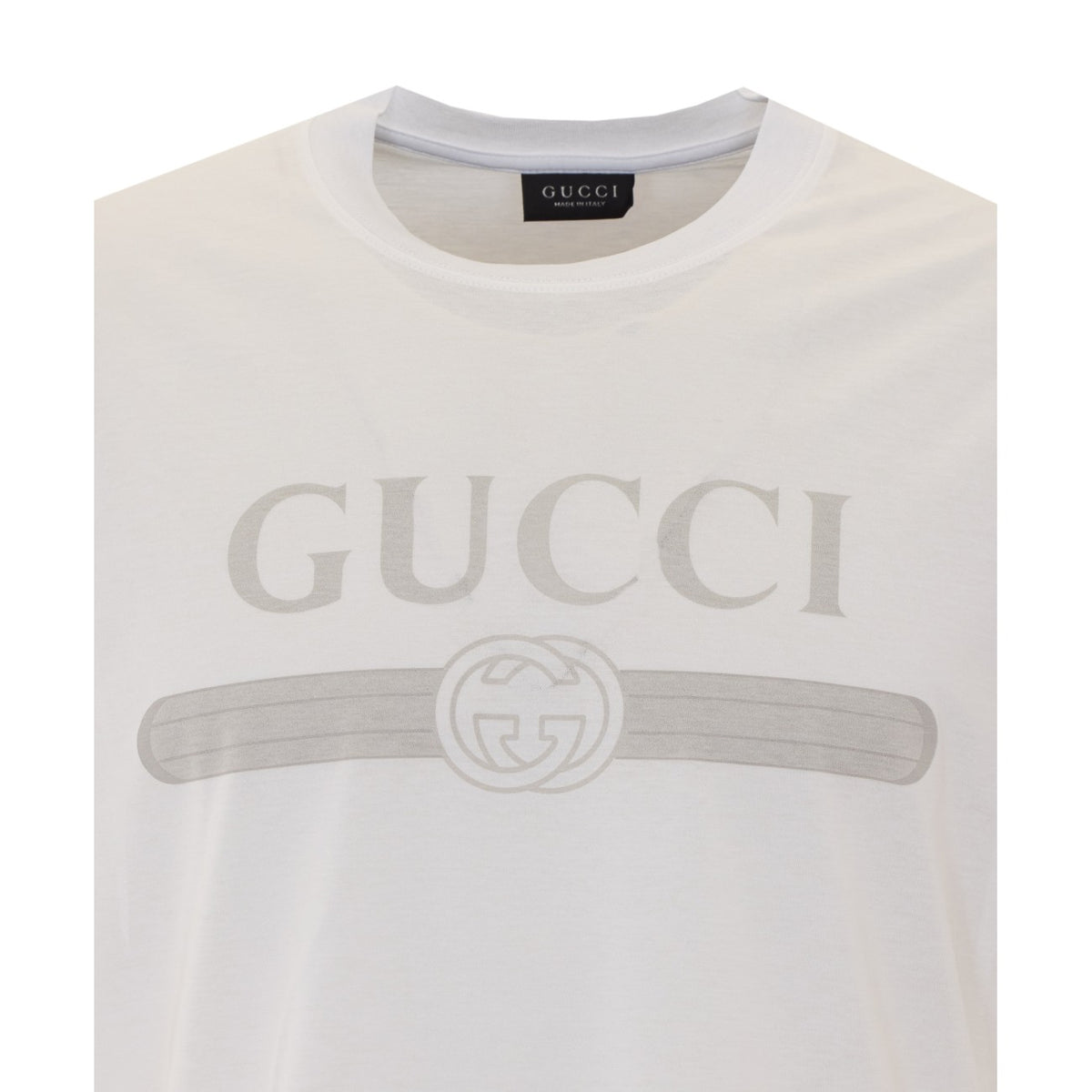 Gucci Men Gucci Web Logo With Gg Print T-Shirt GUCCI