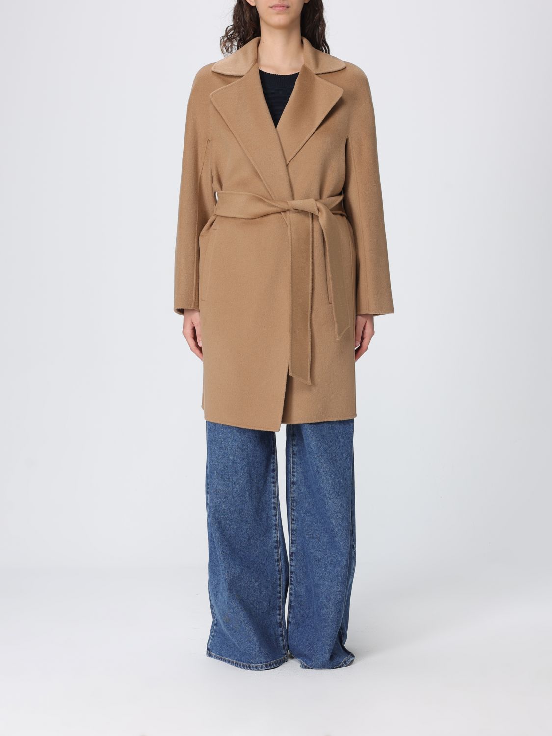 Max Mara Studio Coat Woman Beige MAX MARA STUDIO