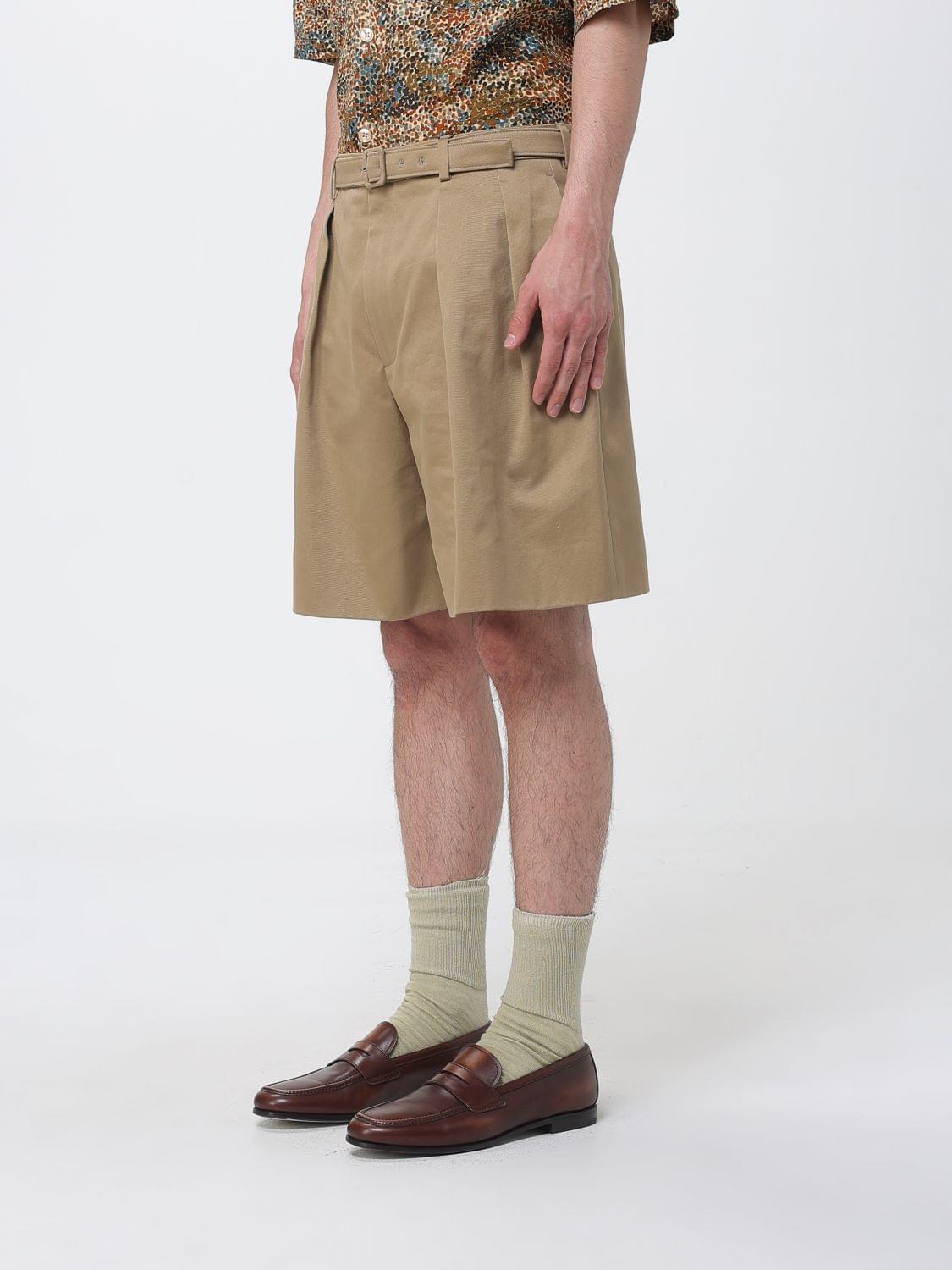 Saint Laurent Shorts Men Beige SAINT LAURENT