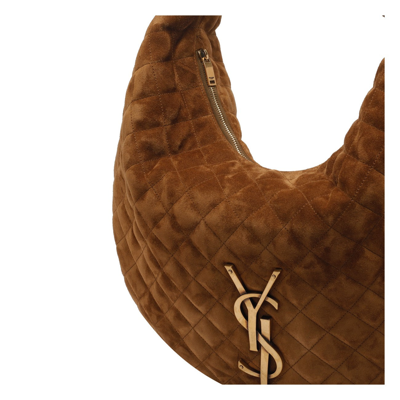 Saint Laurent Women Icare Suede Quilted Hobo Bag SAINT LAURENT