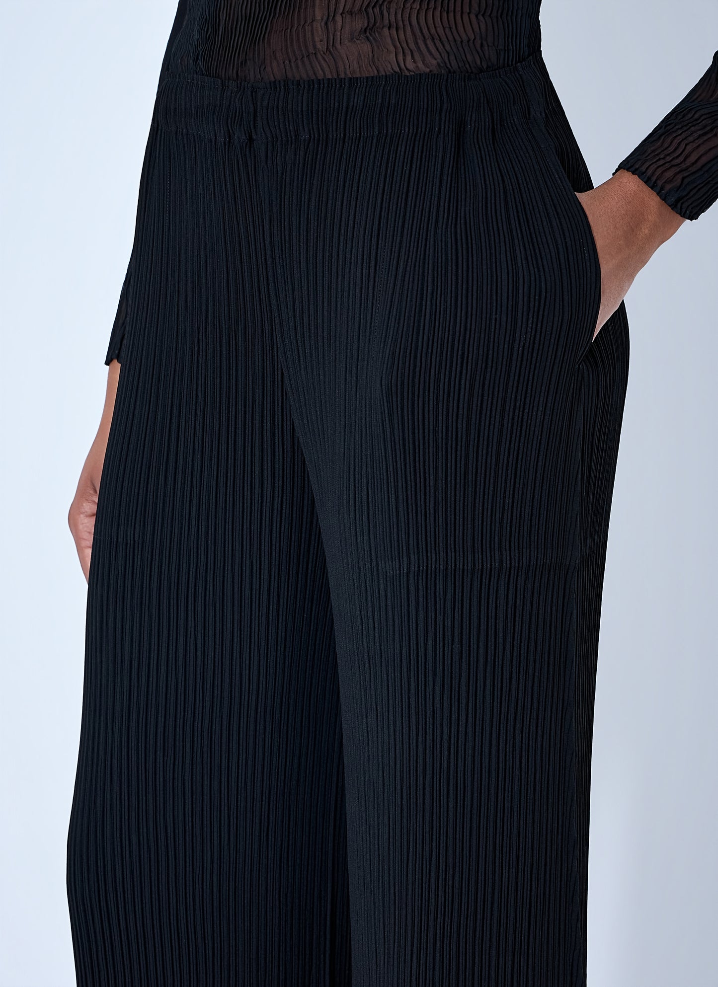 Issey Miyake Women Hatching Pleats Pants ISSEY MIYAKE