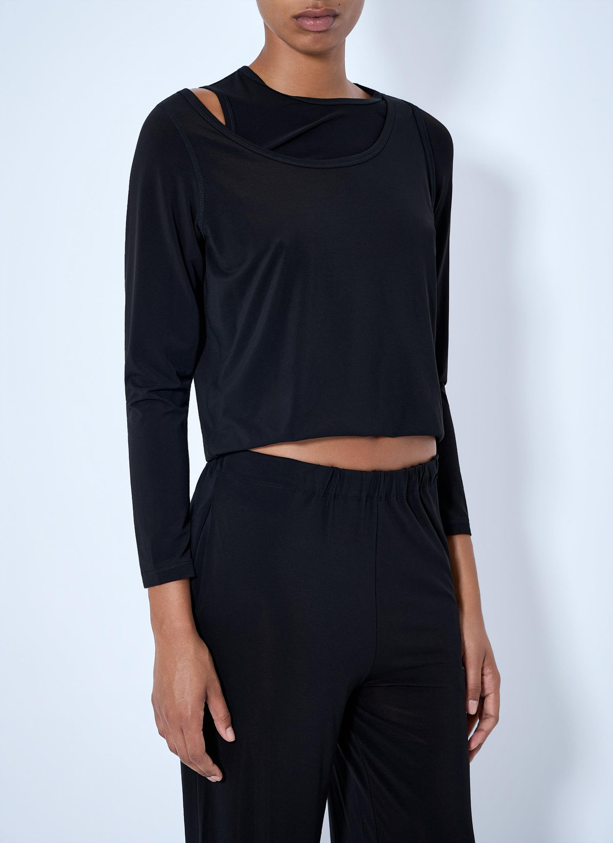 Issey Miyake Women Long Sleeve Cropped Top ISSEY MIYAKE