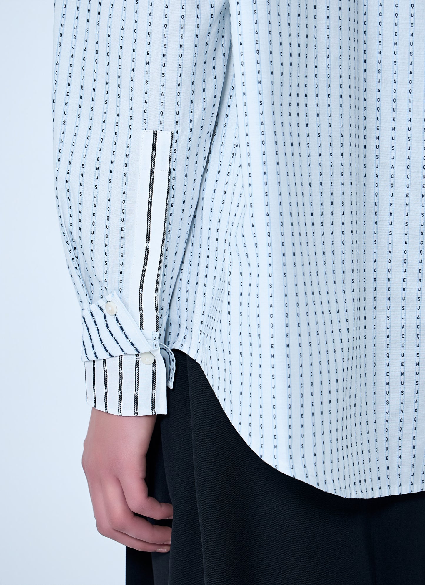 Jacquemus Men Patterned Cotton Poplin Shirt JACQUEMUS