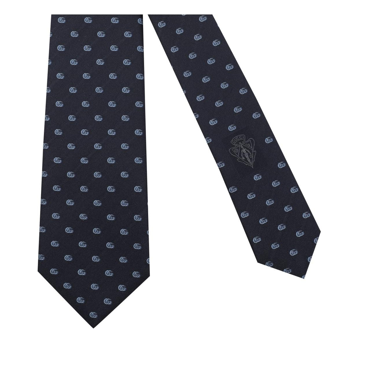 Gucci Men Jacquard Silk Tie With Double G GUCCI