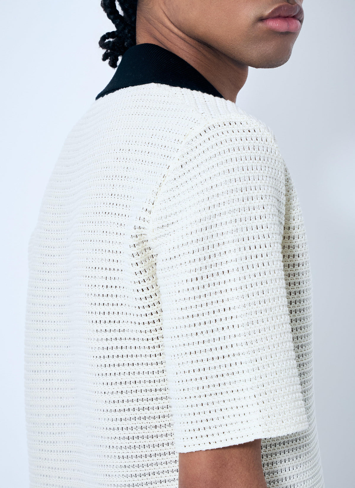 Jil Sander Men Open-Knit Polo Shirt JIL SANDER