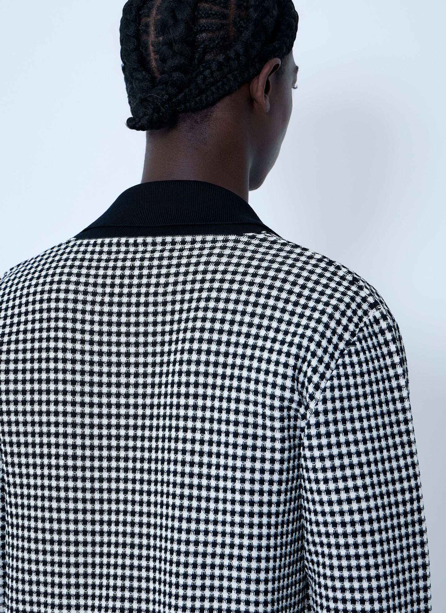Jil Sander Men Houndstooth Zip-Up Shirt JIL SANDER