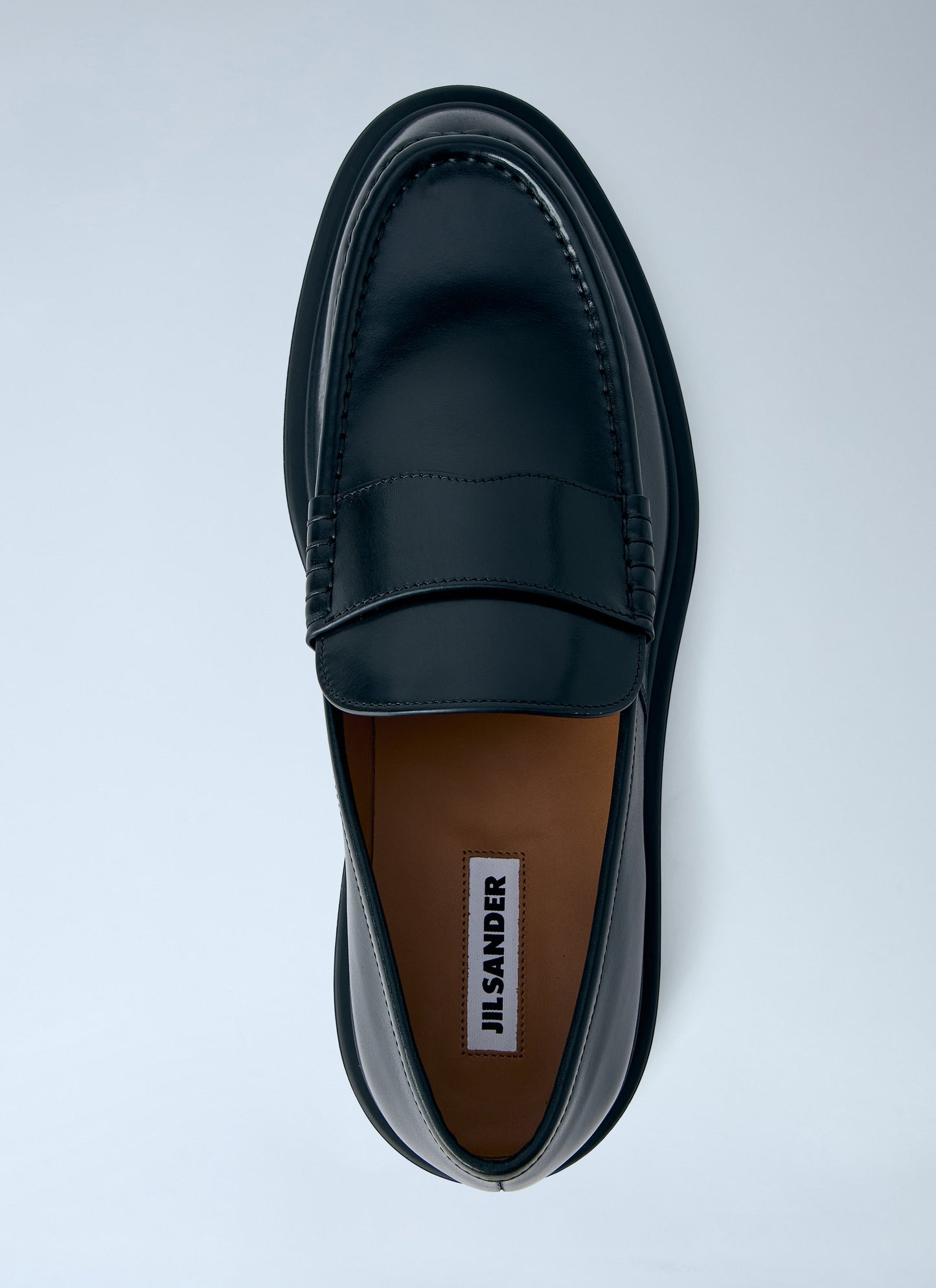 Jil Sander Men Brushed Leather Loafers