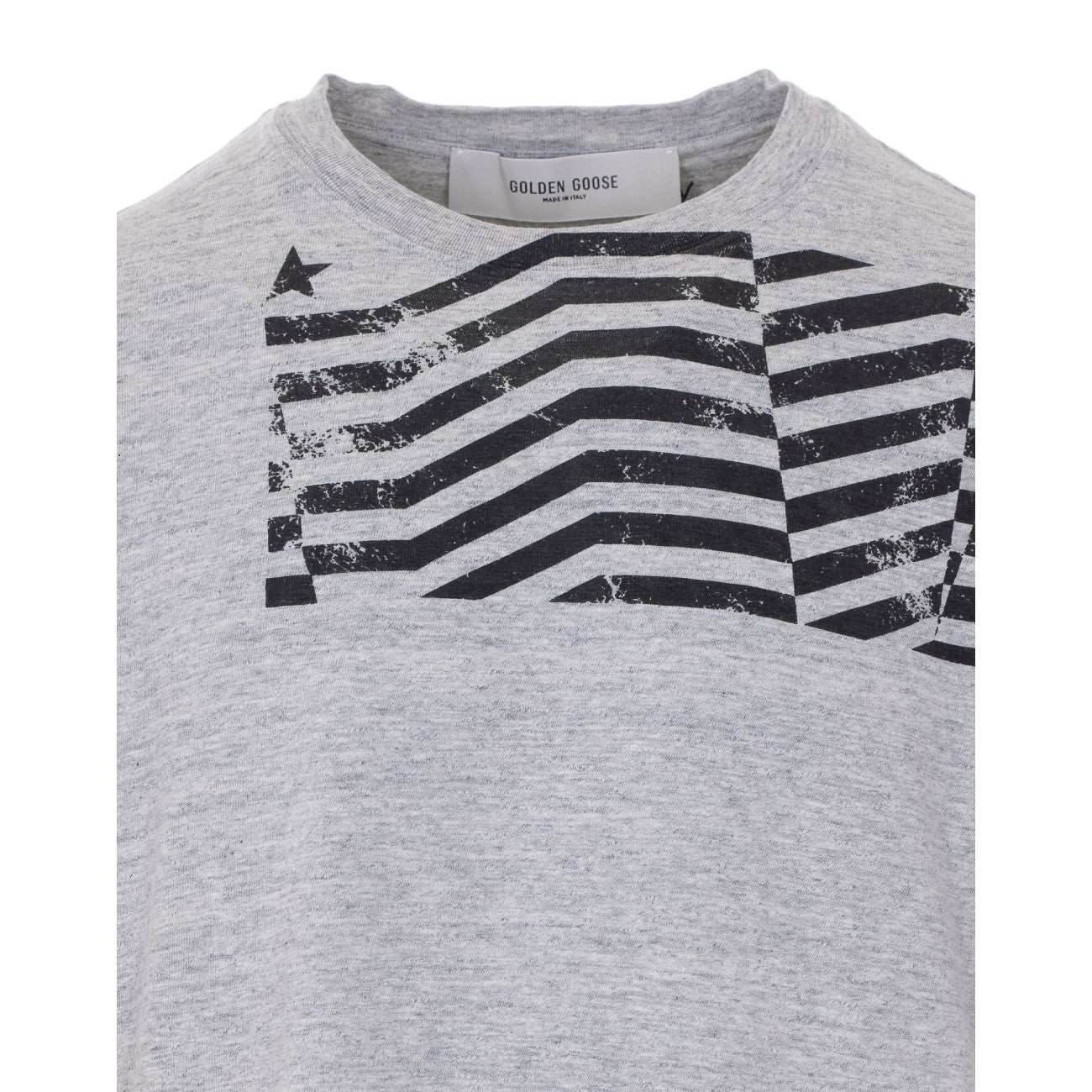 Golden Goose Men Journey T-Shirt With Flag Print GOLDEN GOOSE