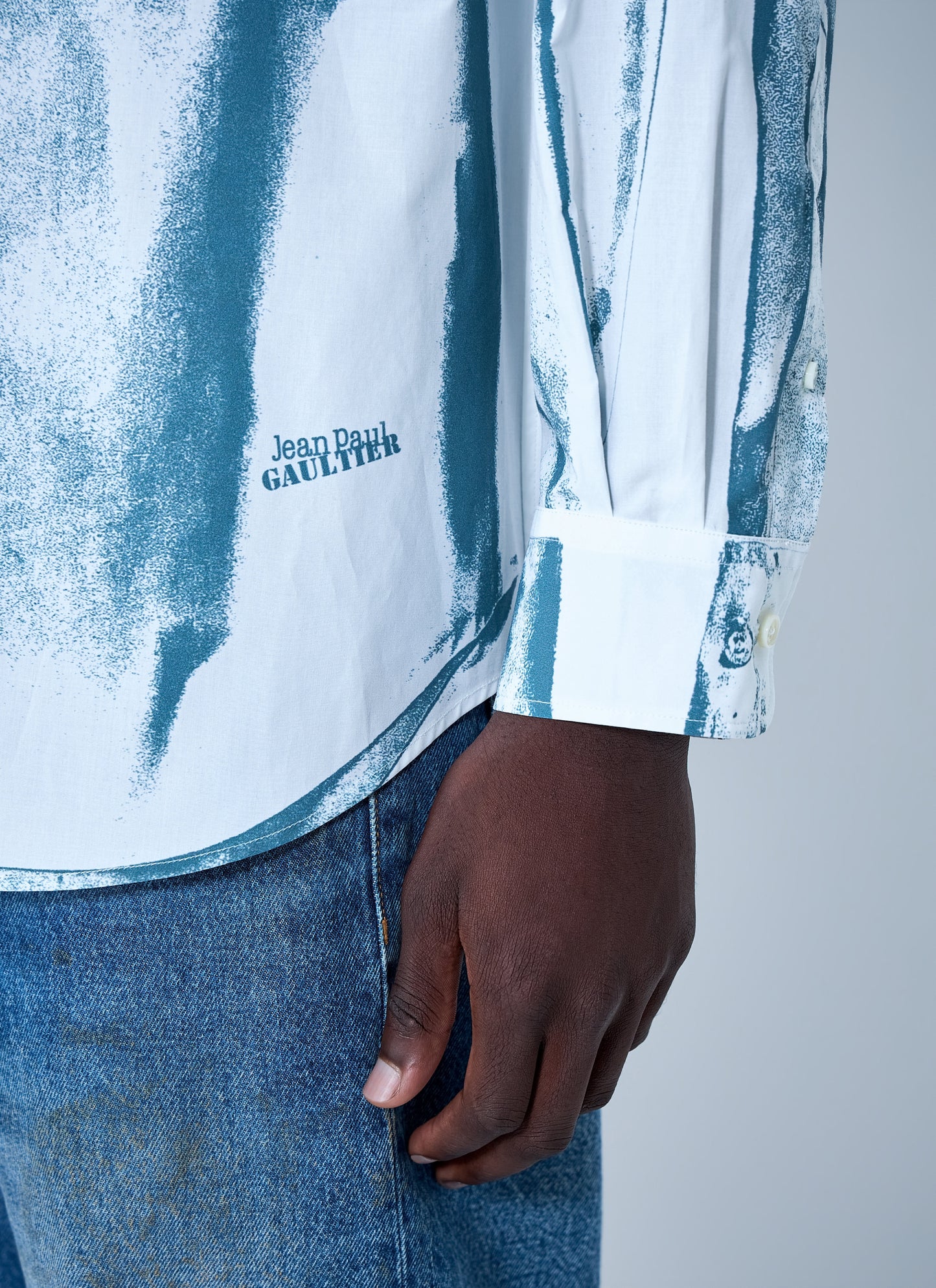 Jean Paul Gaultier Men Abstract Print Button-Down Shirt JEAN PAUL GAULTIER