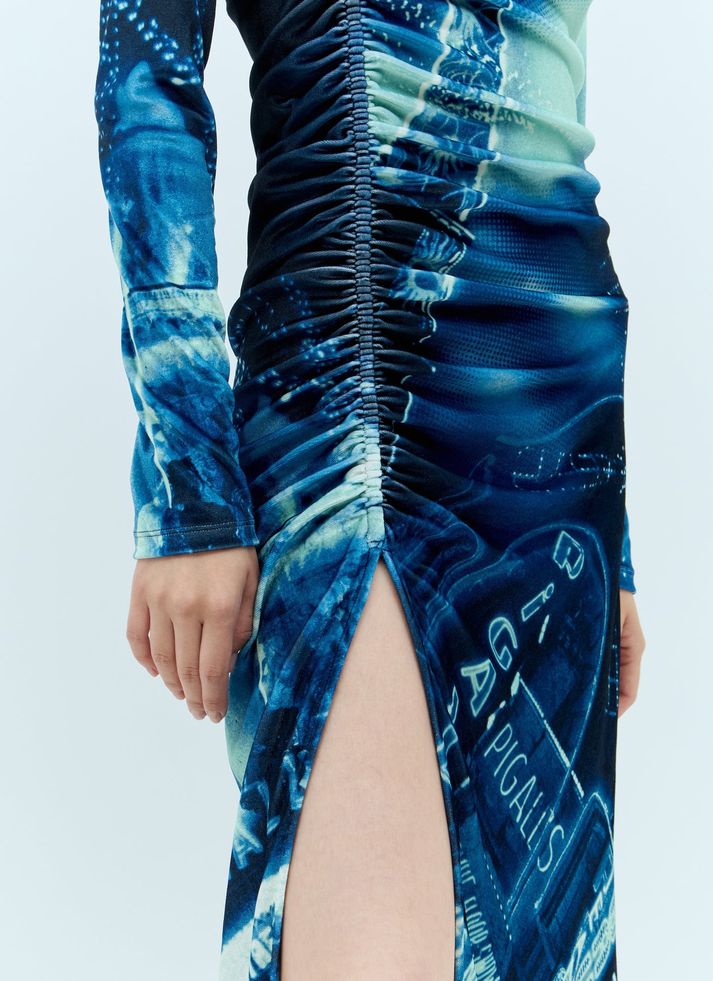 Jean Paul Gaultier Women Pigalle Gathered Velvet Dress JEAN PAUL GAULTIER