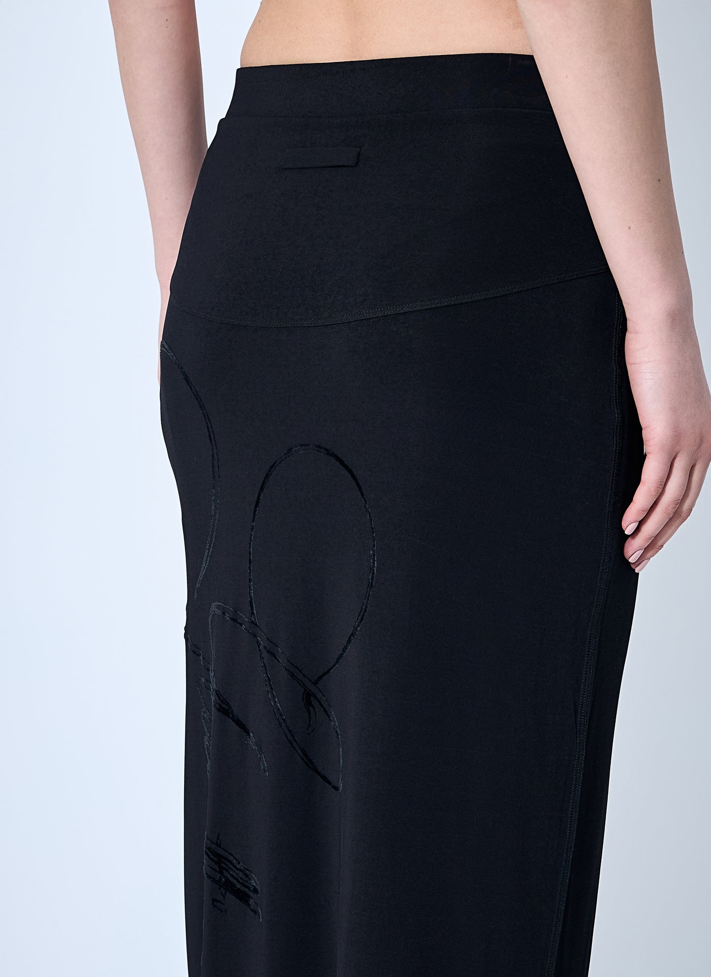Jean Paul Gaultier Women Mesh Tattoo Midi Skirt JEAN PAUL GAULTIER