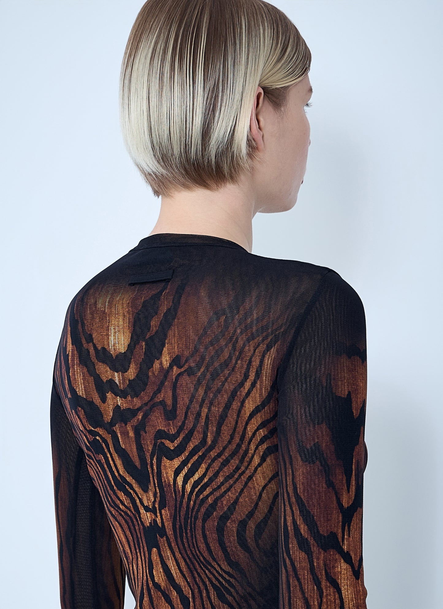 Jean Paul Gaultier Women Wood Mesh Top JEAN PAUL GAULTIER