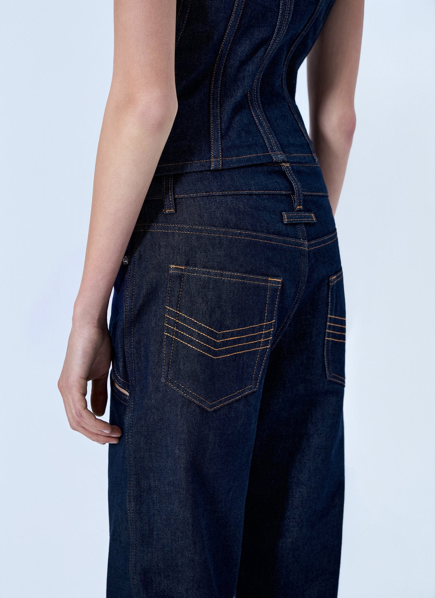 Jean Paul Gaultier Women Cut Out Wide Leg Jeans JEAN PAUL GAULTIER