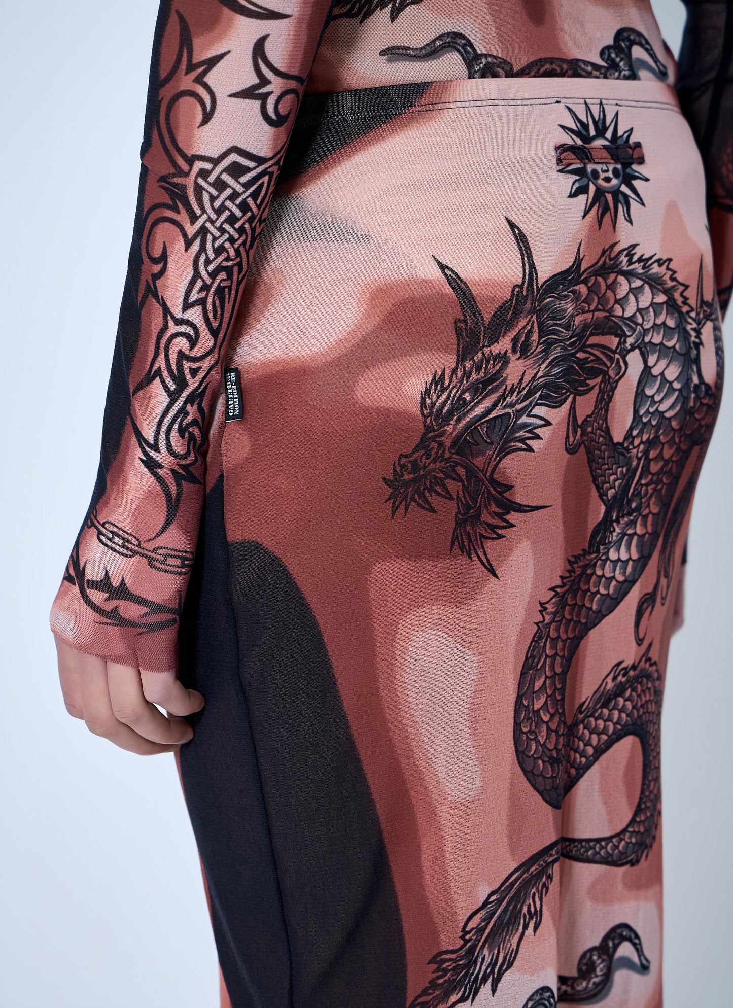 Jean Paul Gaultier Women Re-Edition Safe Sex Tattoo Long Skirt JEAN PAUL GAULTIER
