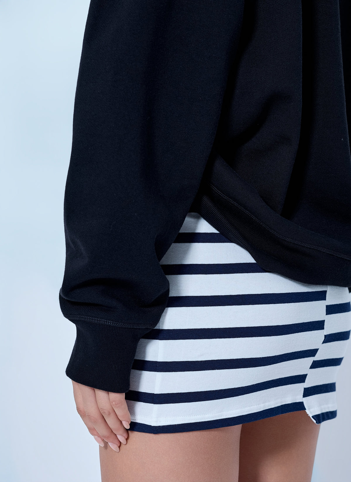 Jean Paul Gaultier Women Cotton Fleece Hoodie With Leather Tag Detail JEAN PAUL GAULTIER