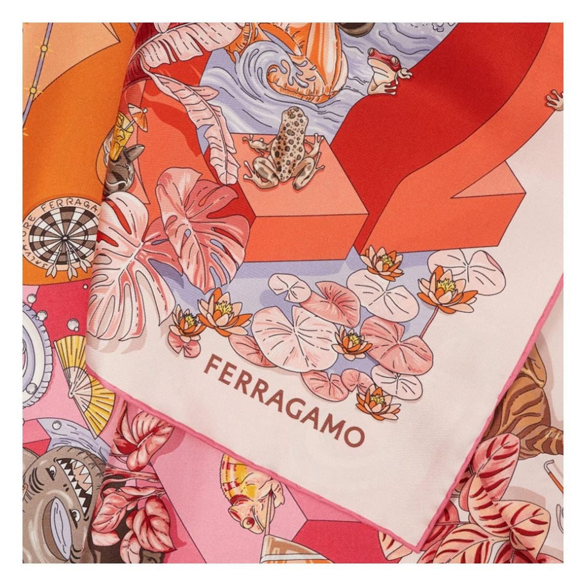 Ferragamo Women Ferragamo Women Jungle Party Print Silk Scarf FERRAGAMO