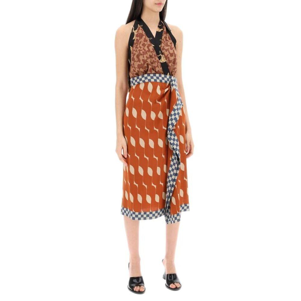 Dries Van Noten Women Dole Patchwork Dress With American Neckline DRIES VAN NOTEN