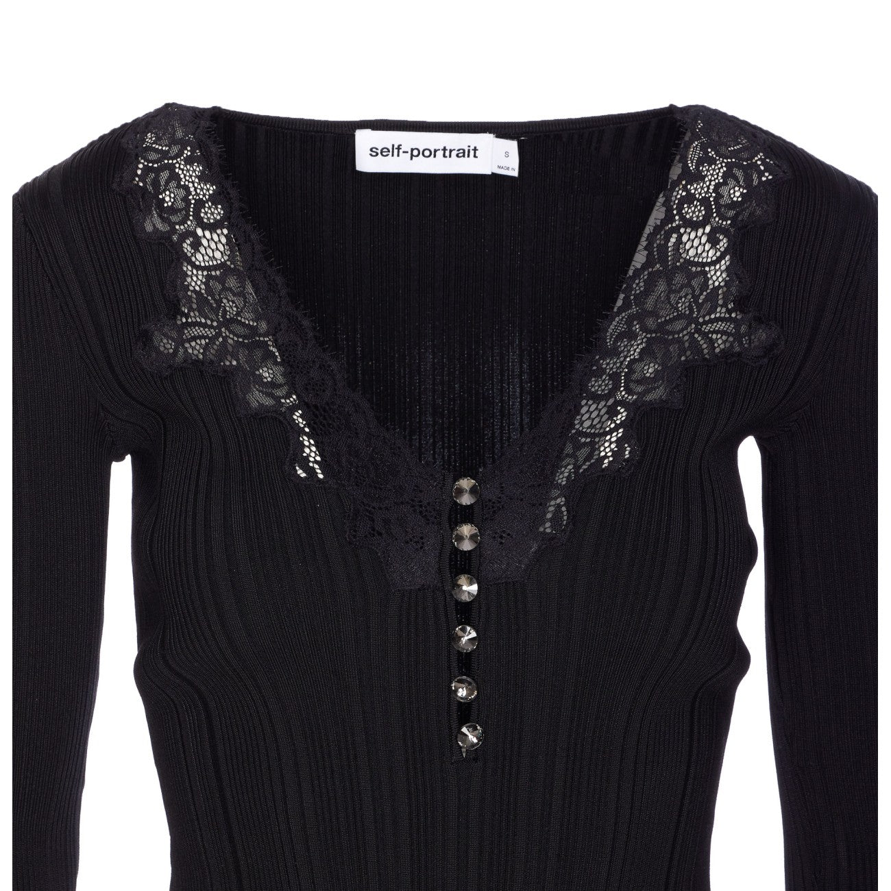 Self Portrait Women Lace Knit Top SELF-PORTRAIT