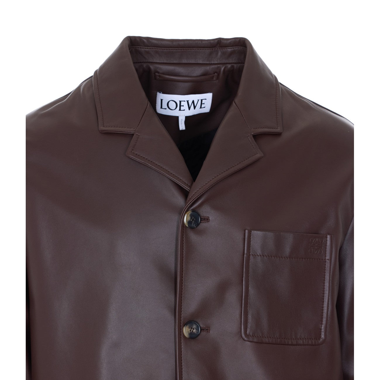 Loewe Men Leather Workwear Jacket LOEWE