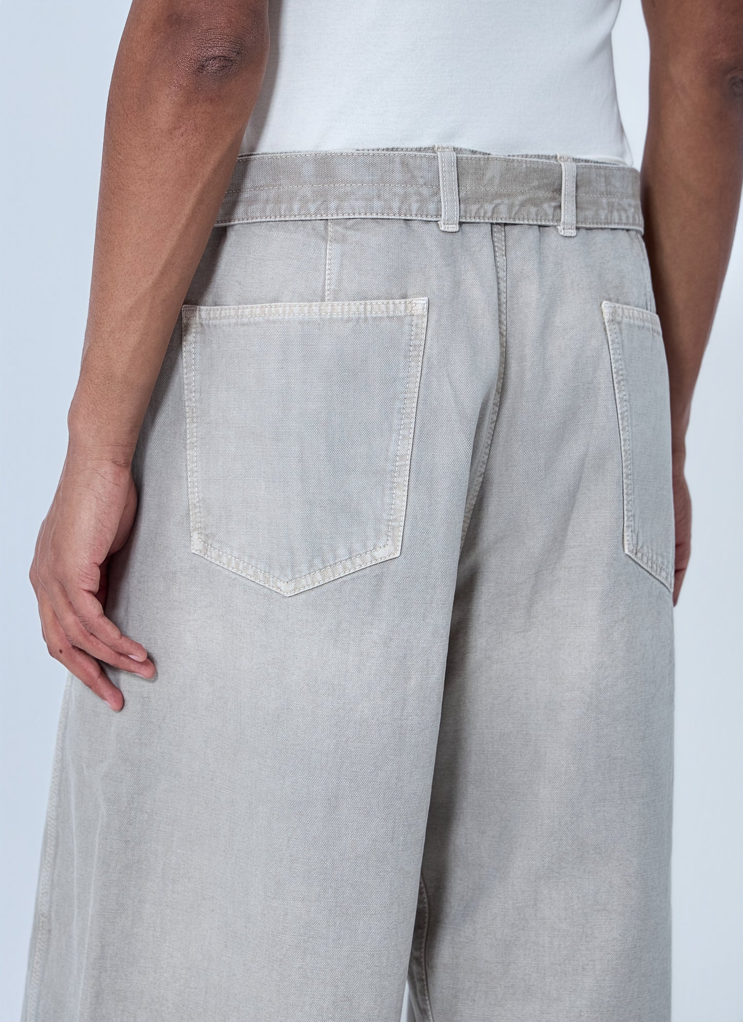 Lemaire Men Wide-Leg Denim Culottes LEMAIRE