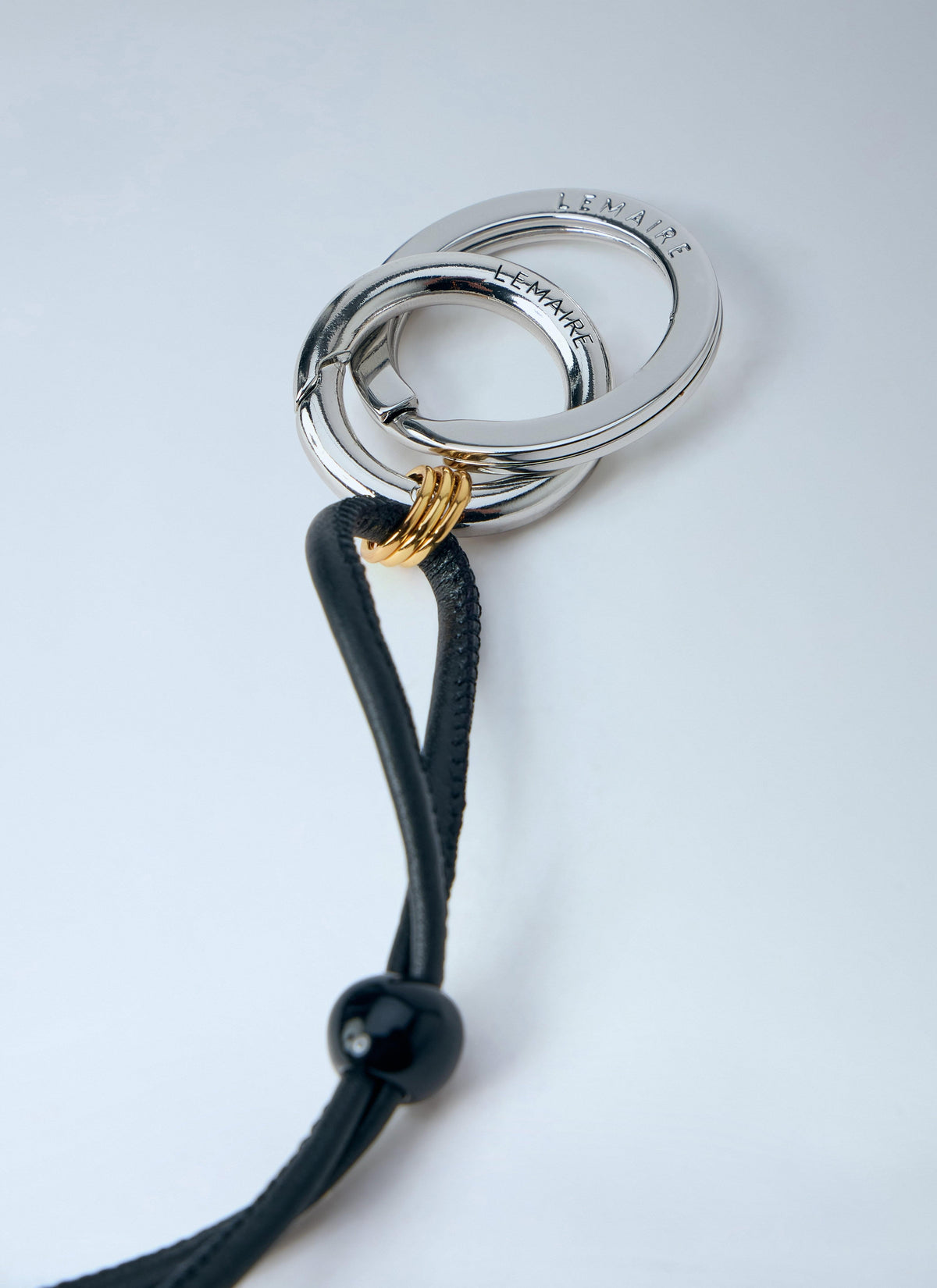 Lemaire Men Black Stripes Pendulum Bag Charm LEMAIRE