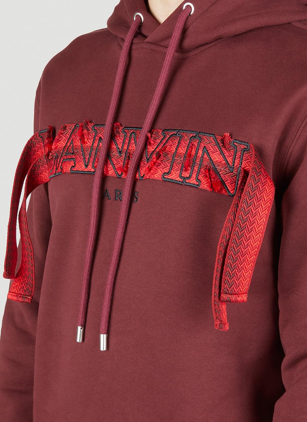 Lanvin Men Embroidered Logo Hooded Sweatshirt LANVIN