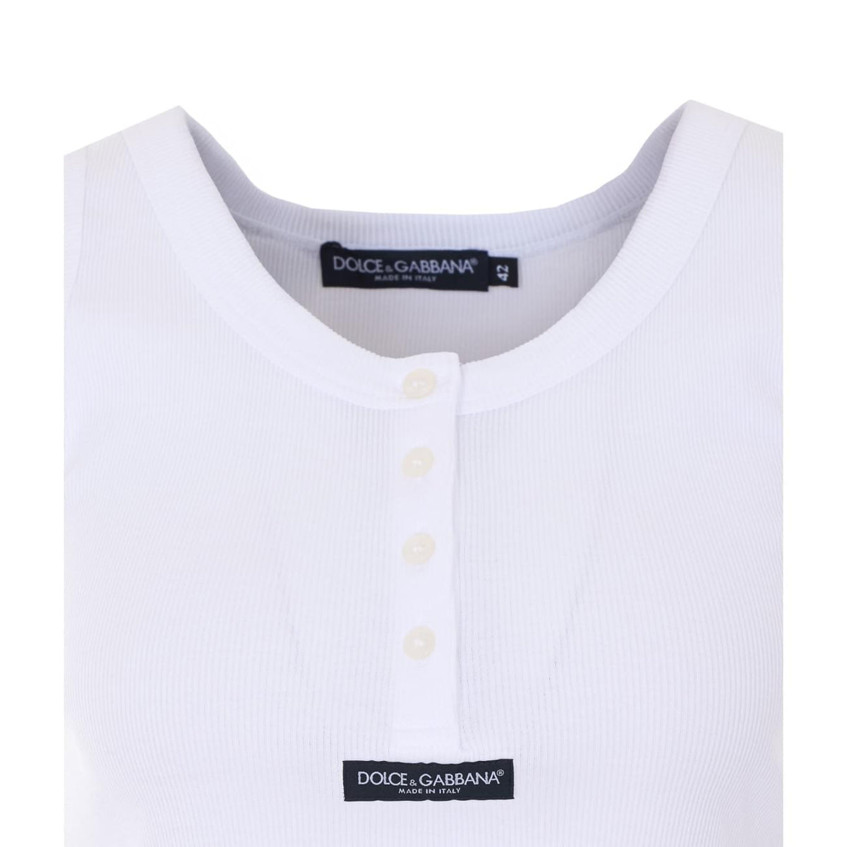 Dolce&Gabbana Women Logo Cropped Tank Top DOLCE & GABBANA