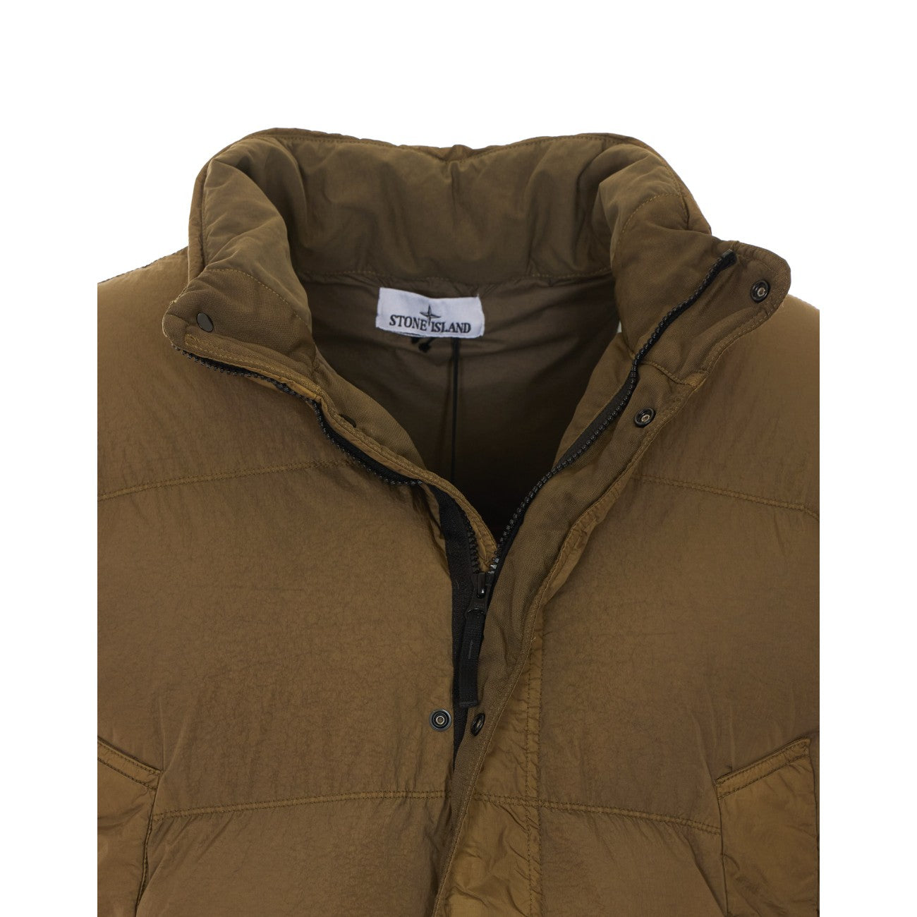 Stone Island Men Logo Garment Dyed Padded Bomber STONE ISLAND