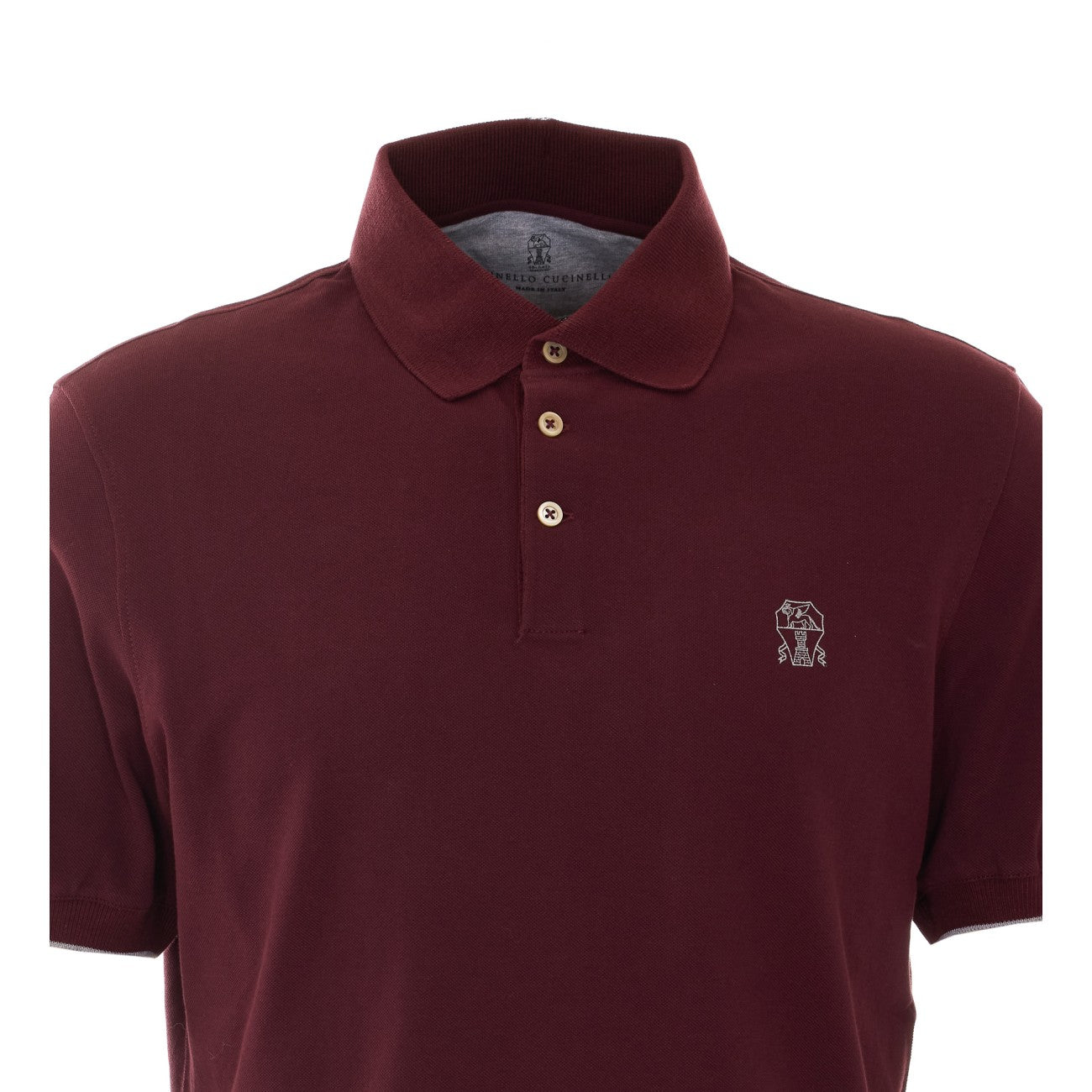Brunello Cucinelli Men Logo Piquet Polo BRUNELLO CUCINELLI