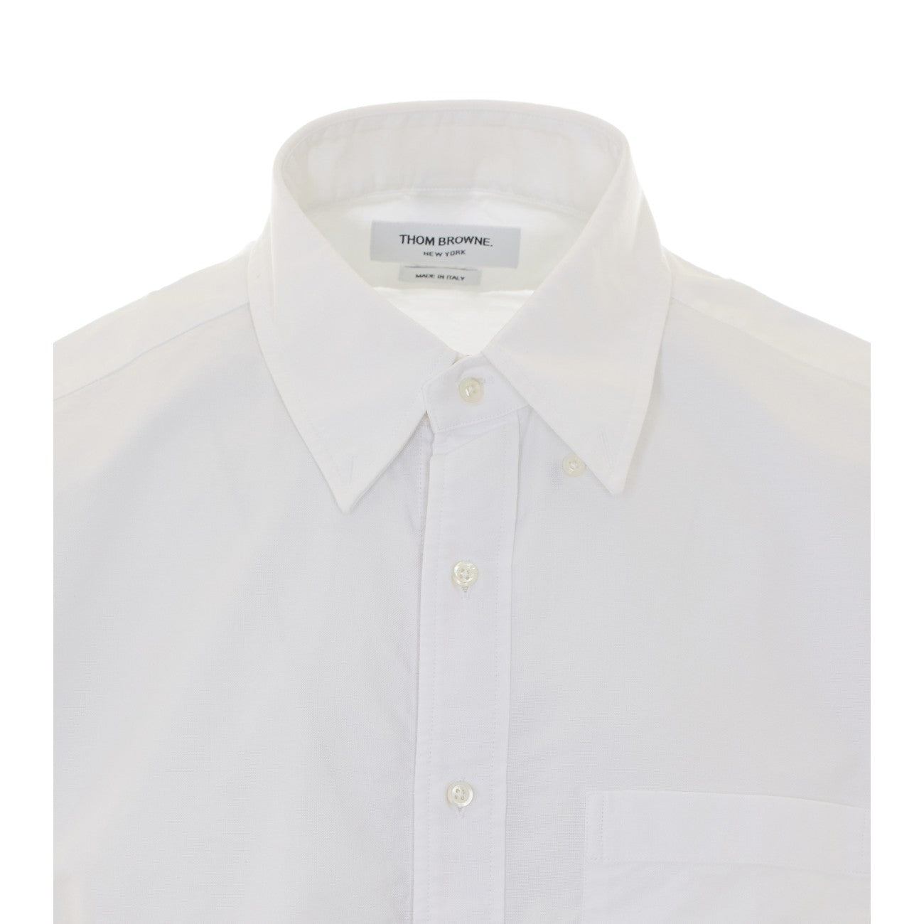 Thom Browne Men Logo Straight Fit Oxford Short Sleeves Shirt THOM BROWNE