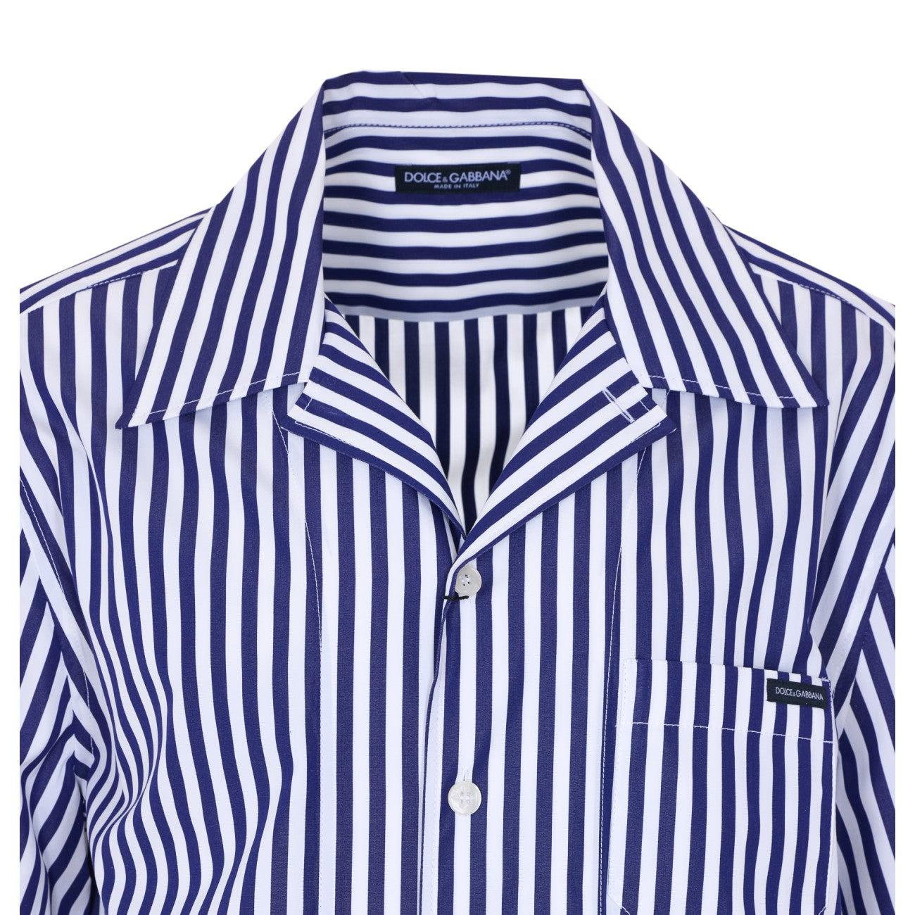 Dolce&Gabbana Men Logo Striped Shirt DOLCE & GABBANA