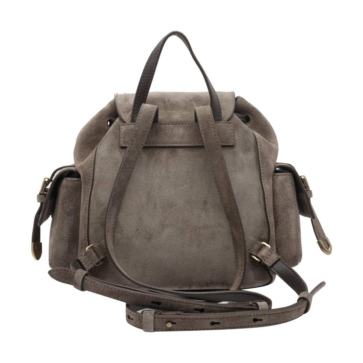 Brunello Cucinelli Women Logo Suede Backpack BRUNELLO CUCINELLI