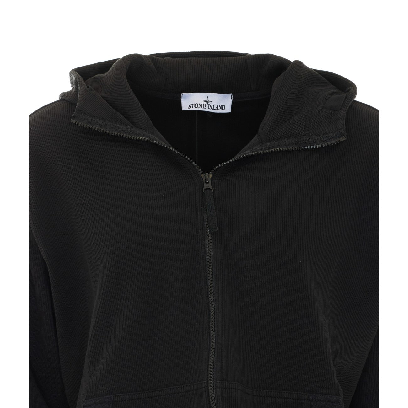 Stone Island Men Logo Zip Up Hoodie STONE ISLAND
