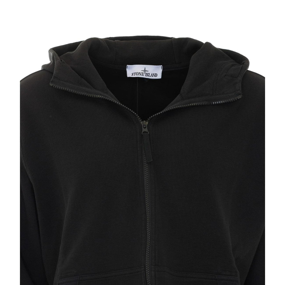 Stone Island Men Logo Zip Up Hoodie STONE ISLAND