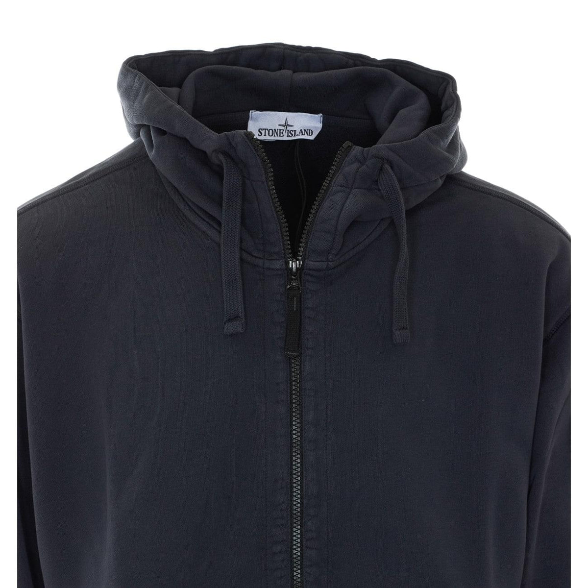 Stone Island Men Logo Zipped Hoodie STONE ISLAND