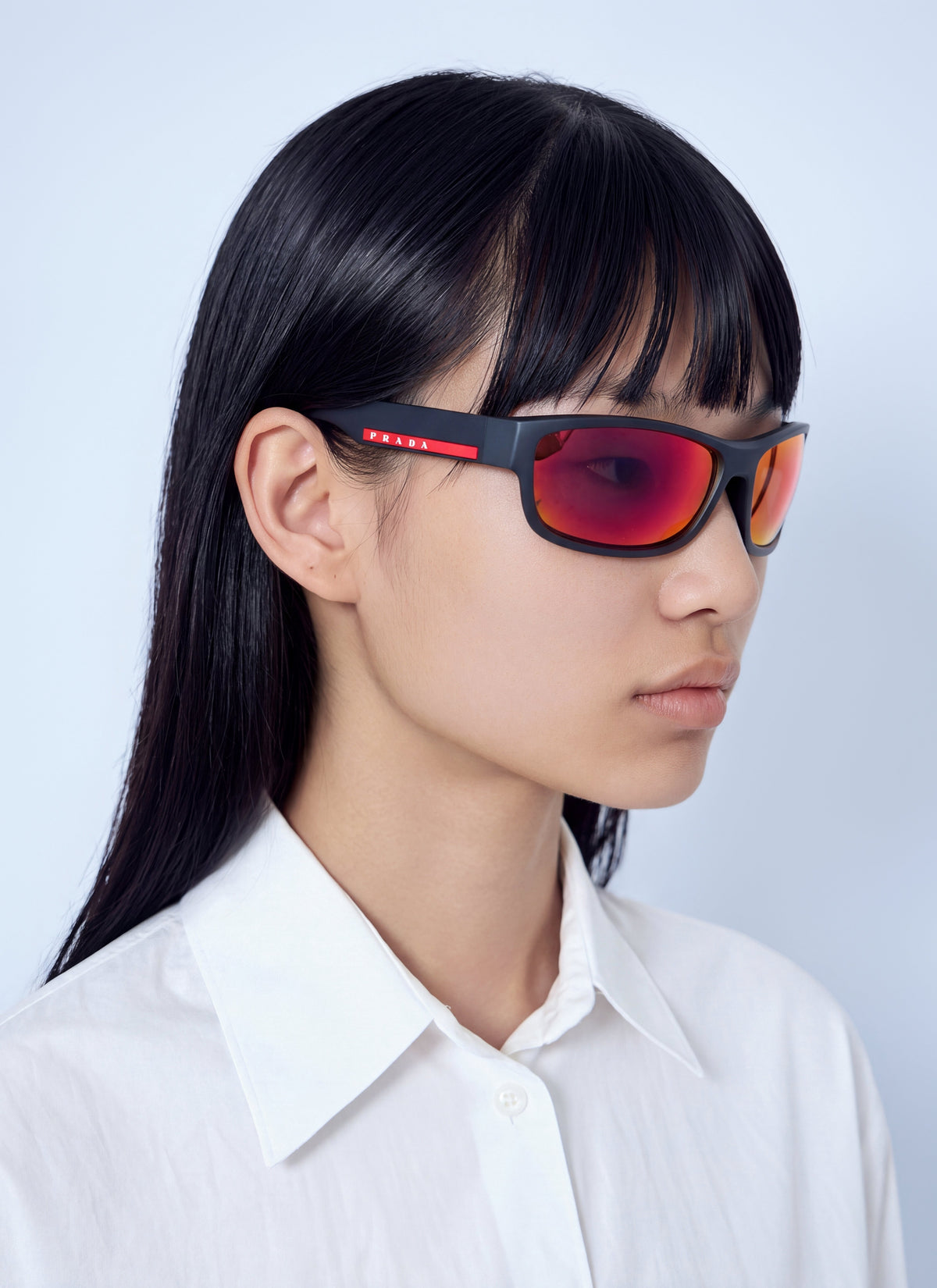 Prada Linea Rossa Men Ps C04s Mirrored Sunglasses PRADA