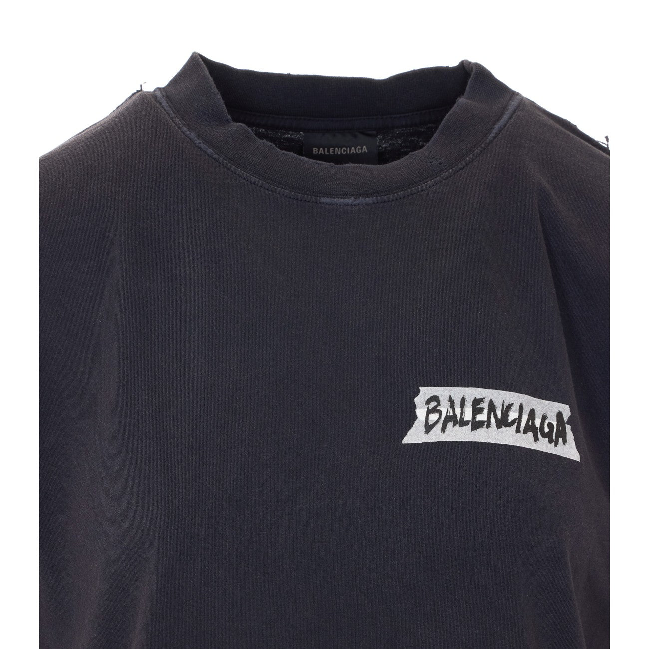 Balenciaga Women Masking Tape Medium Fit T-Shirt BALENCIAGA