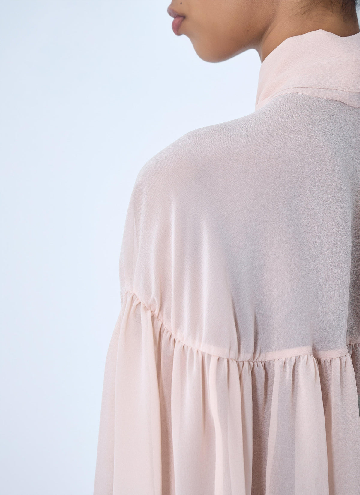 Max Mara Women Silk Chiffon Cropped Blouse MAX MARA