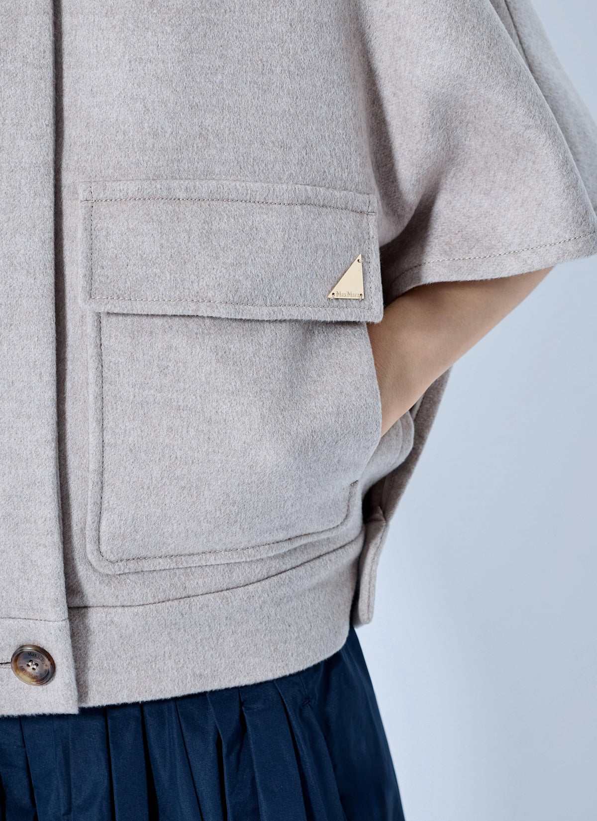 Max Mara Women Cape-Style Wool Jacket MAX MARA