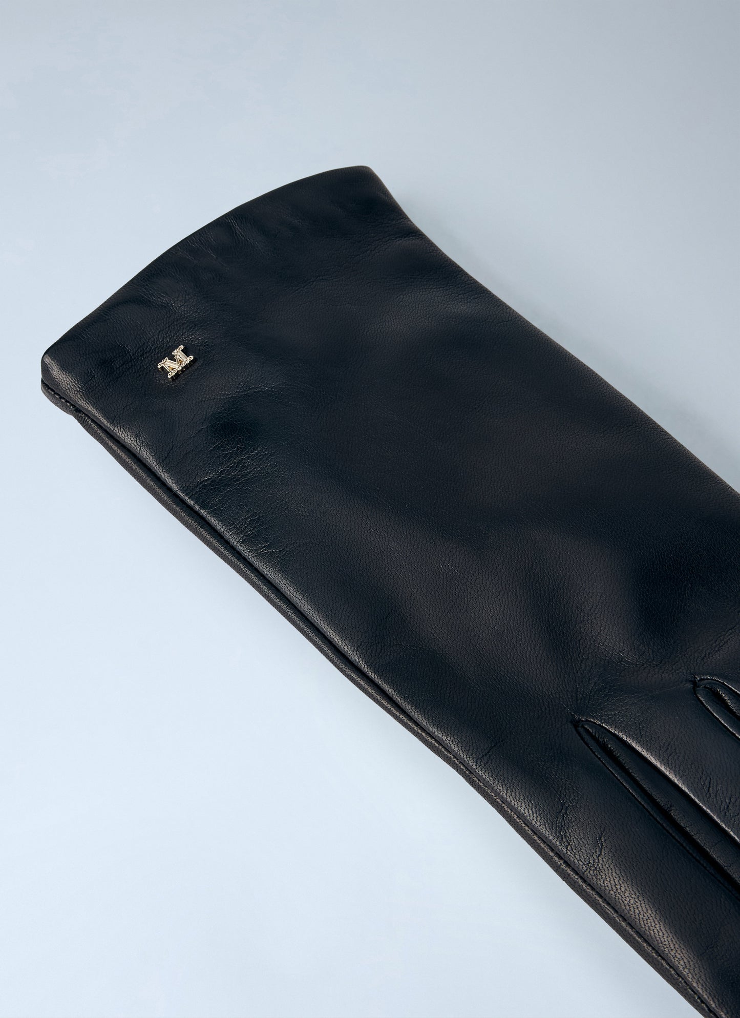 Max Mara Women Leather Gloves With Logo Detail MAX MARA
